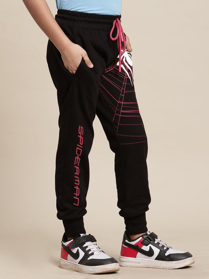 Spiderman Black Jogger For Boys