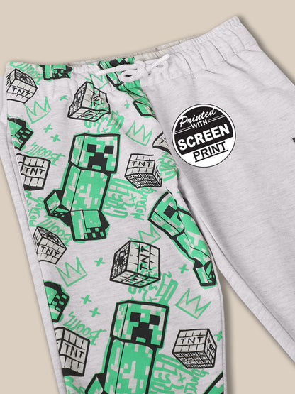 Minecraft Grey Jogger For Boys