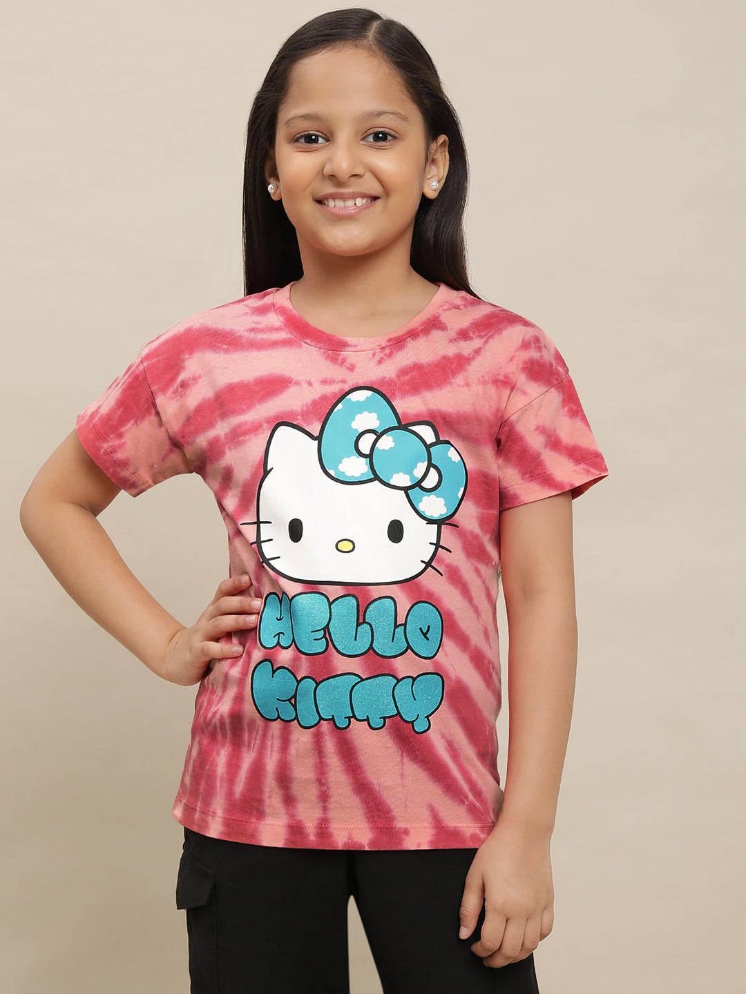 Hello Kitty Multi Color Tshirt For Girls