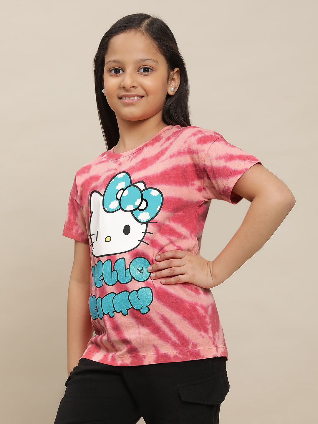 Hello Kitty Multi Color Tshirt For Girls