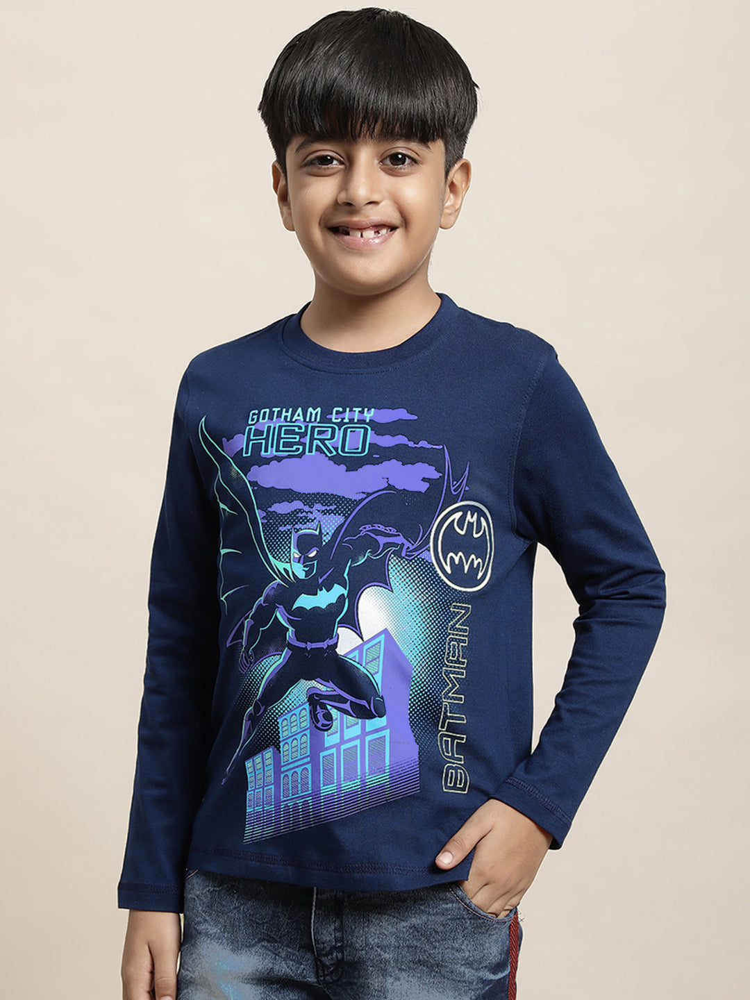 Batman Navy Tshirt For Boys