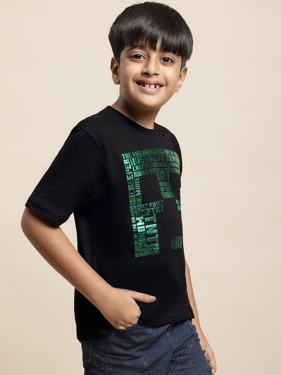 Minecraft Black Tshirt For Boys