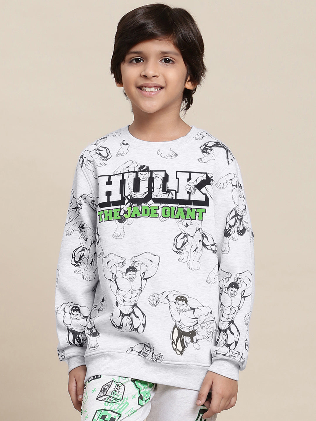 Hulk Grey Sweatshirt For Boys