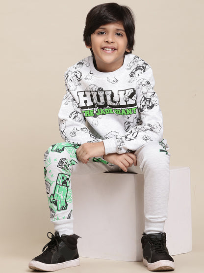 Hulk Grey Sweatshirt For Boys