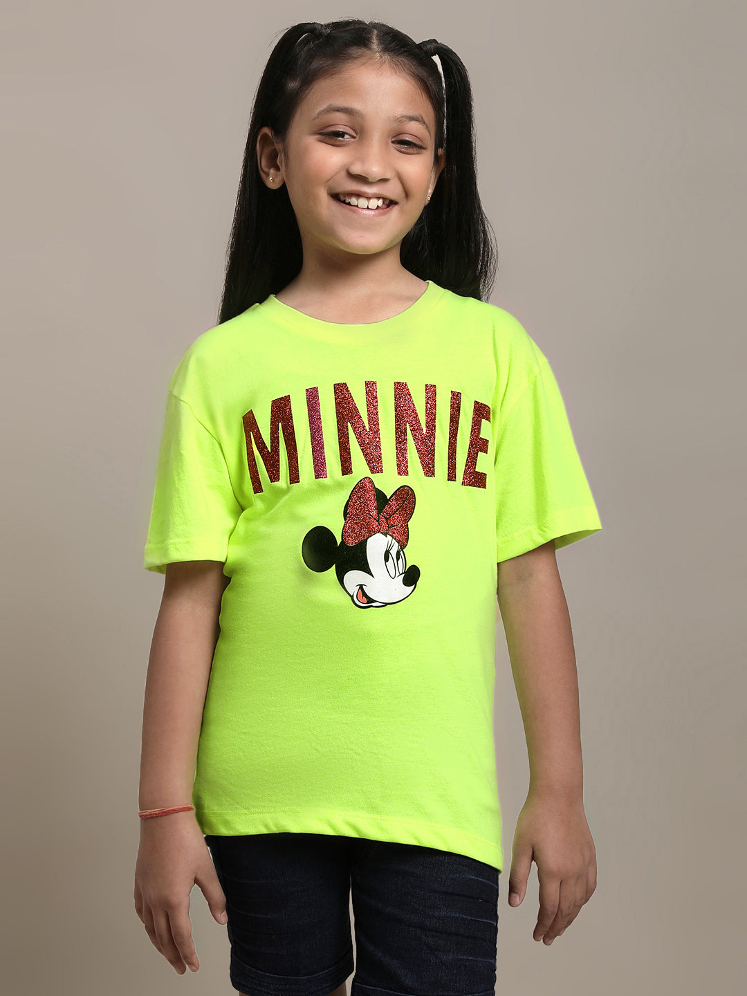 Mickey & Friends Green Tshirt For Girls