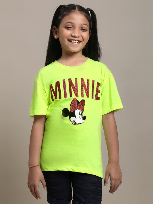 Mickey & Friends Green Tshirt For Girls