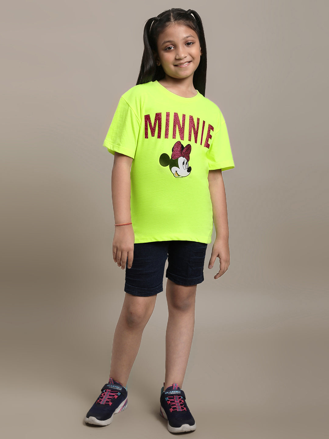 Mickey & Friends Green Tshirt For Girls