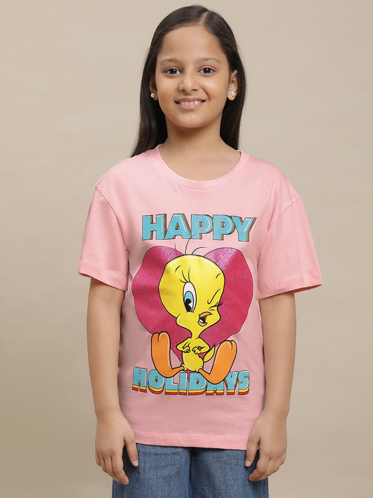 Looney Tunes Red Tshirt For Girls