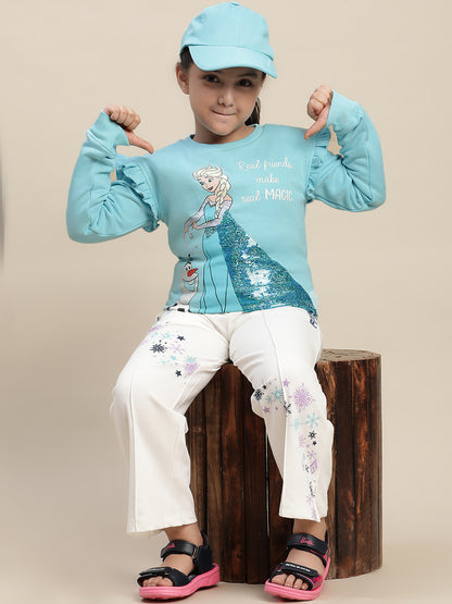 Frozen Blue Sweatshirt For Girls