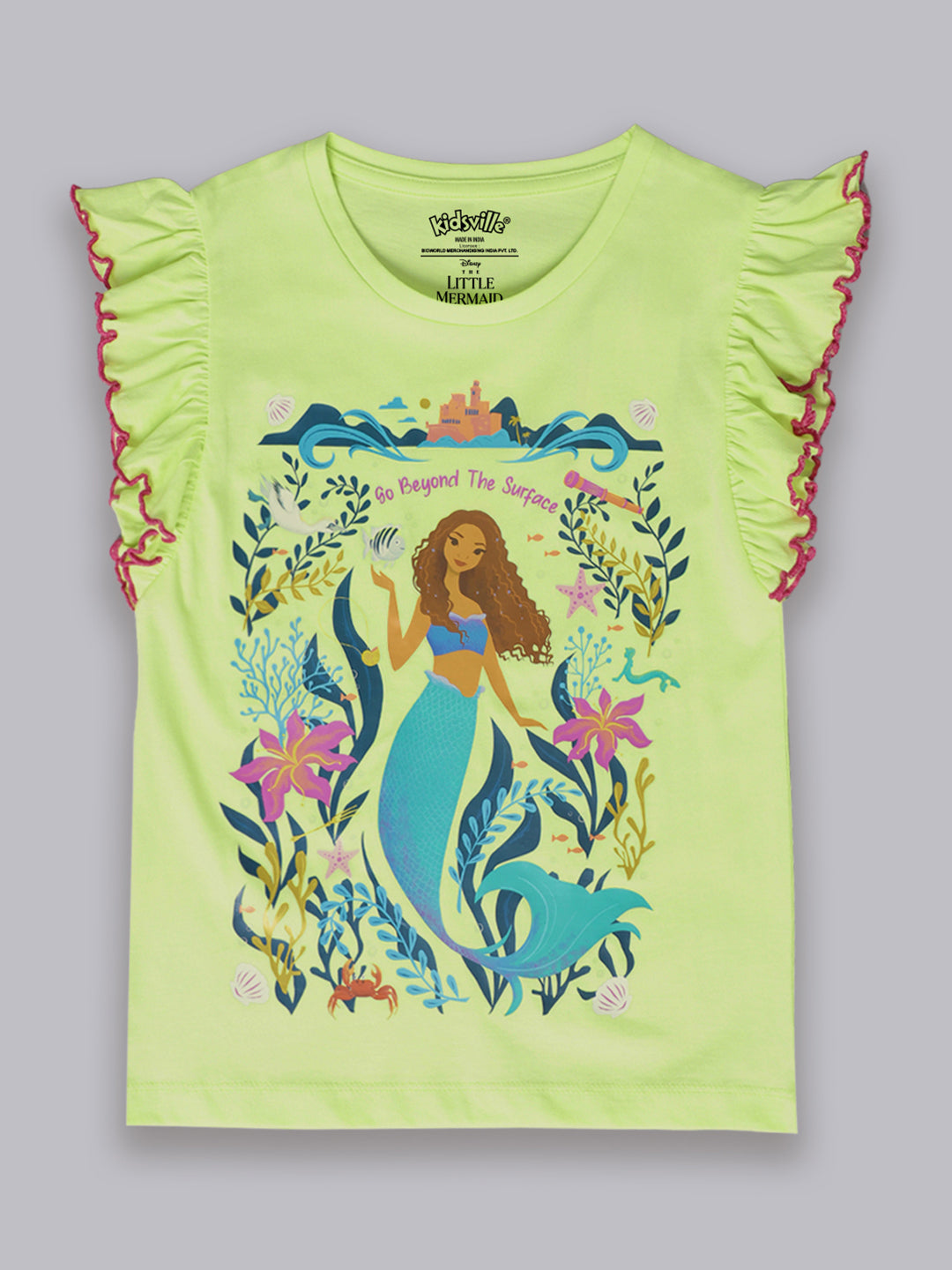 Little Mermaid Green Tshirt For Girls