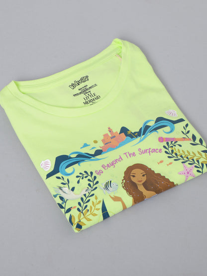 Little Mermaid Green Tshirt For Girls