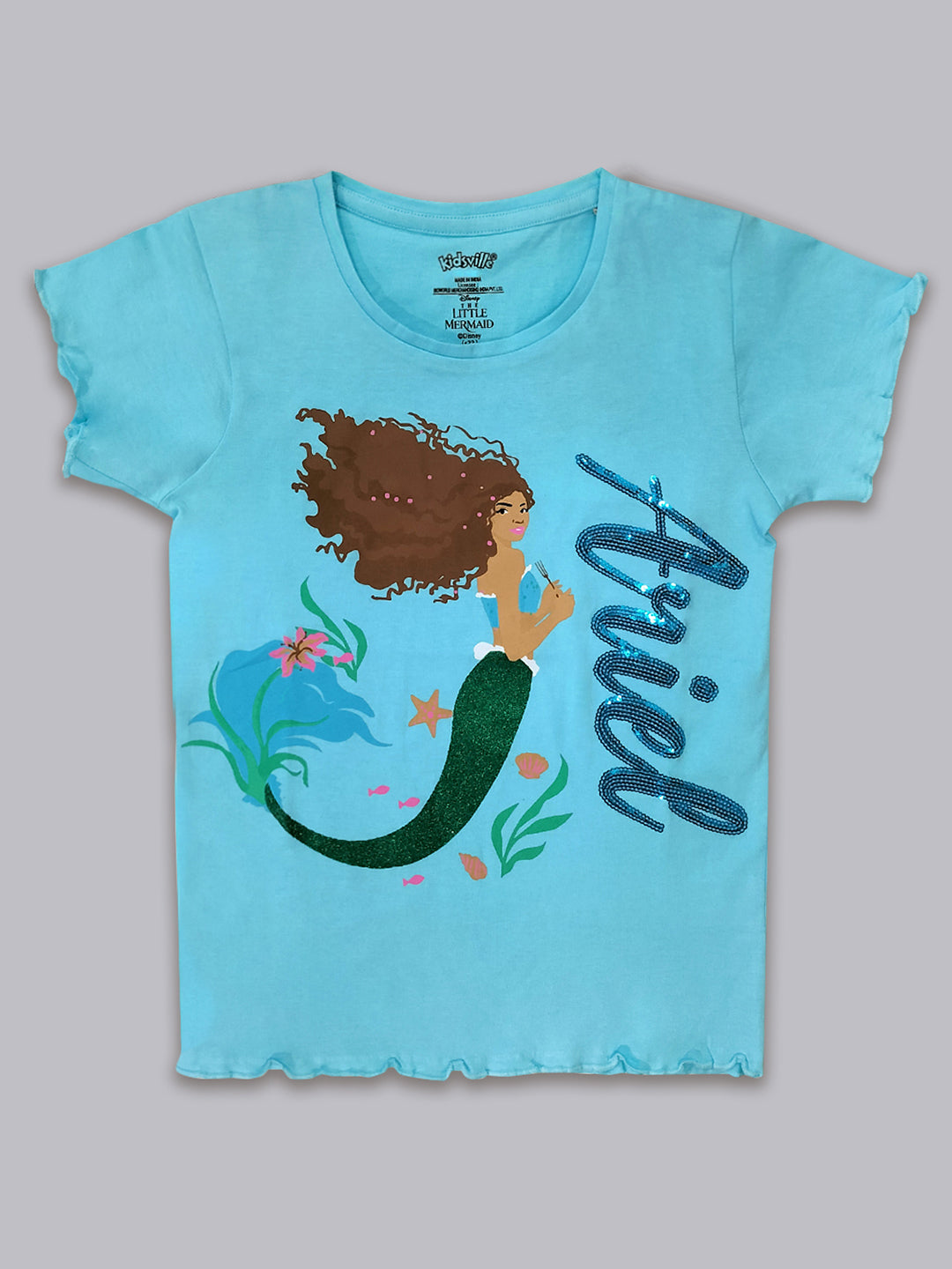 The Little Mermaid Blue Tshirt For Girls