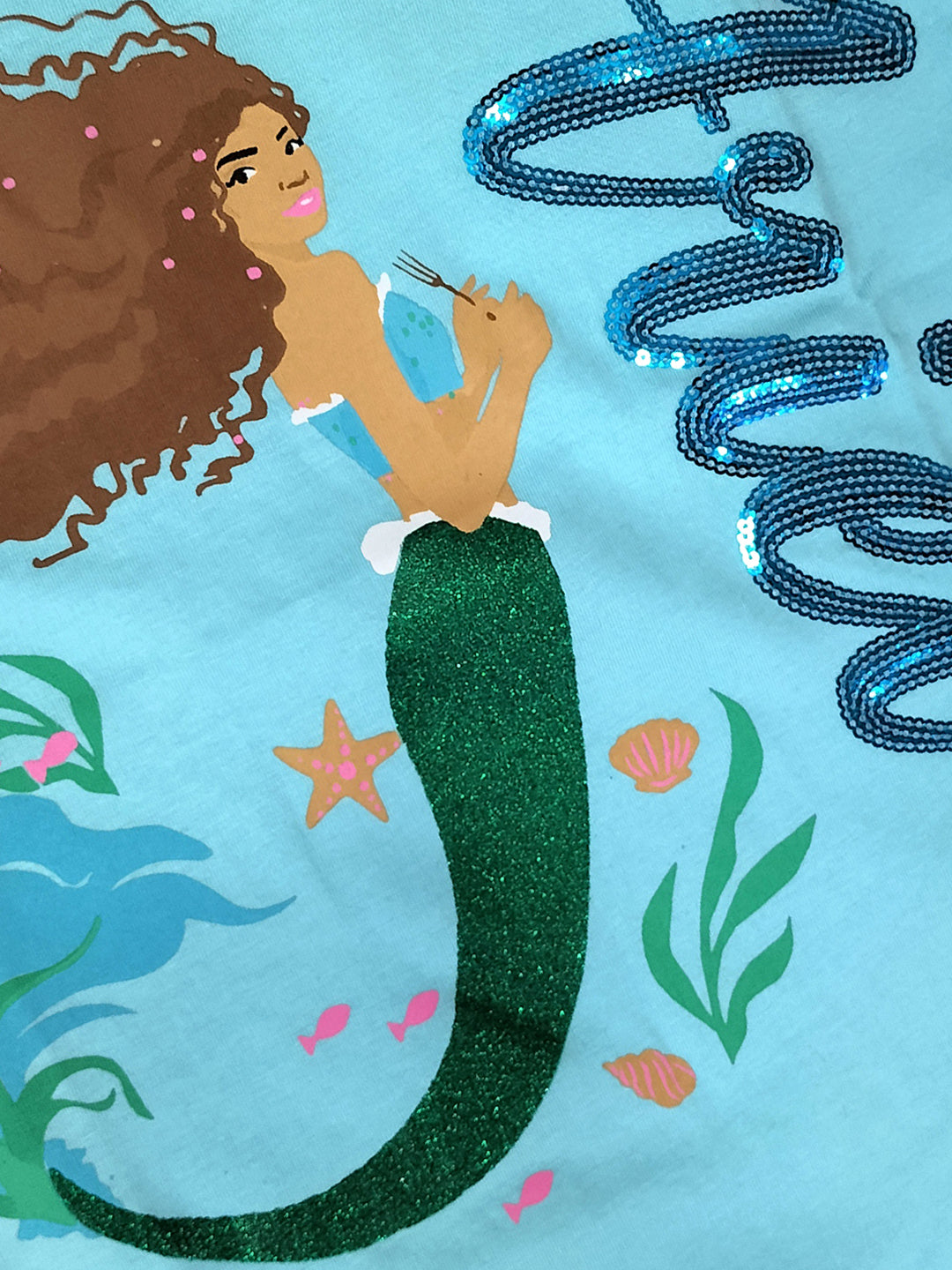 The Little Mermaid Blue Tshirt For Girls