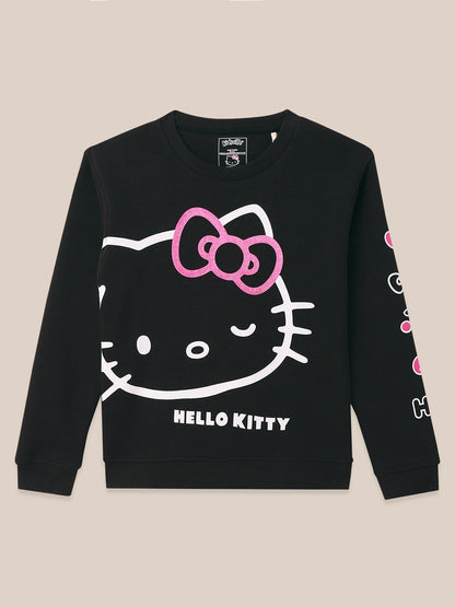 Hello Kitty Black Sweatshirt For Girls