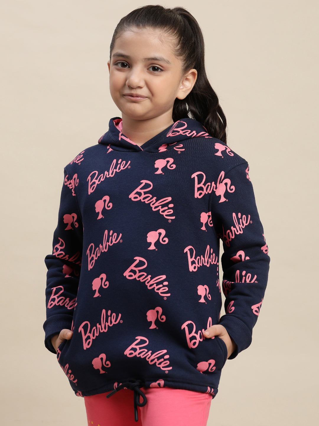 Barbie Navy Hoodies For Girls