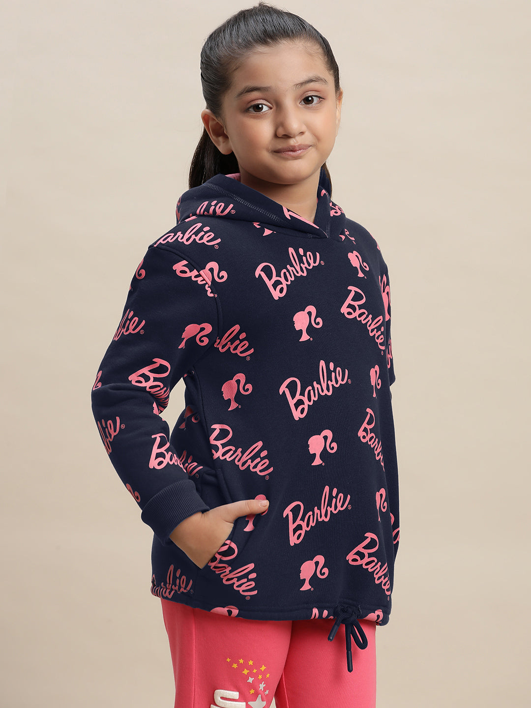 Barbie Navy Hoodies For Girls