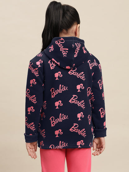 Barbie Navy Hoodies For Girls