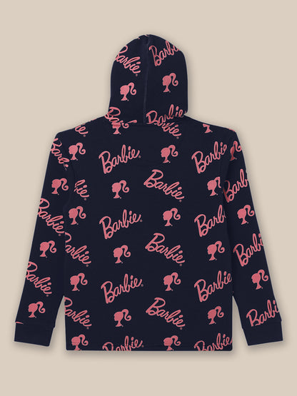 Barbie Navy Hoodies For Girls