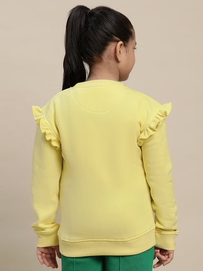 Disney Princess Yellow Sweatshirt For Girls