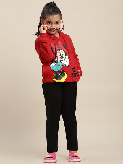 Mickey & Friends Red Hoodies For Girls