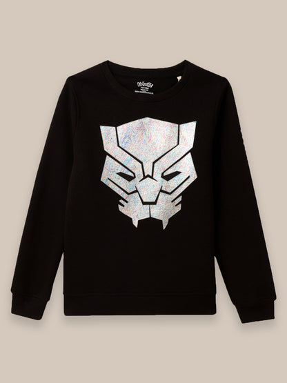 Black Panther Black Sweatshirt For Boys