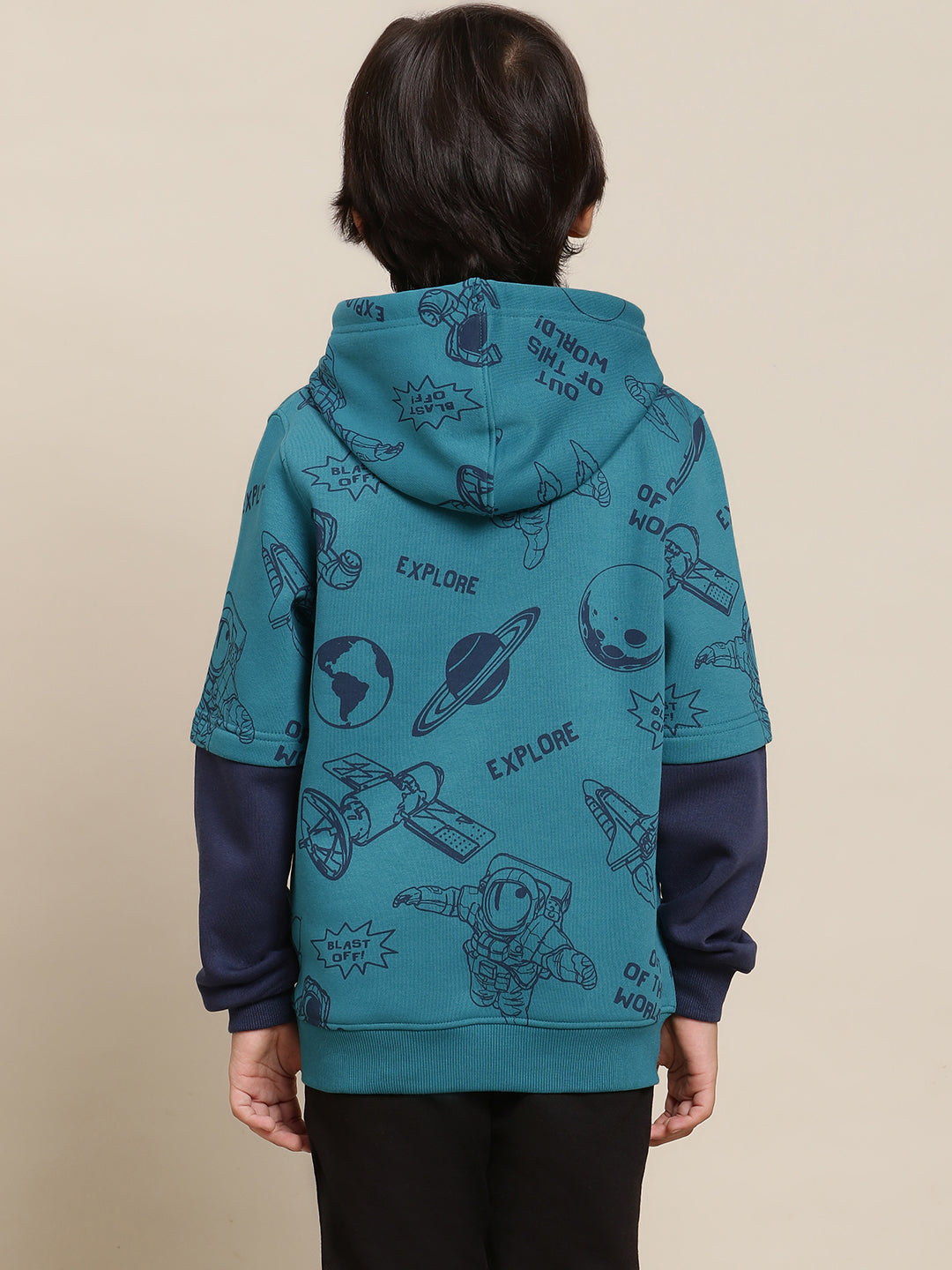 Nasa Blue Hoodie For Boys