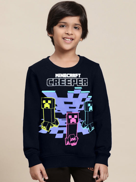 Minecraft Multi Color Sweatshirt For Boys