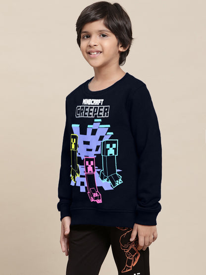 Minecraft Multi Color Sweatshirt For Boys