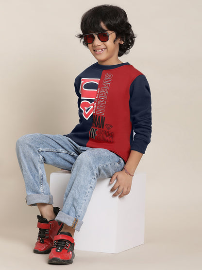 Superman Multi Color Sweatshirt For Boys