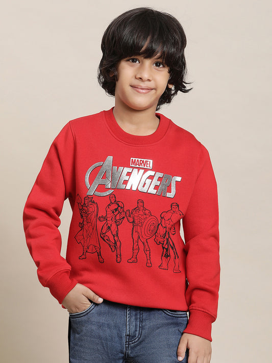 Avengers Red Sweatshirt For Boys