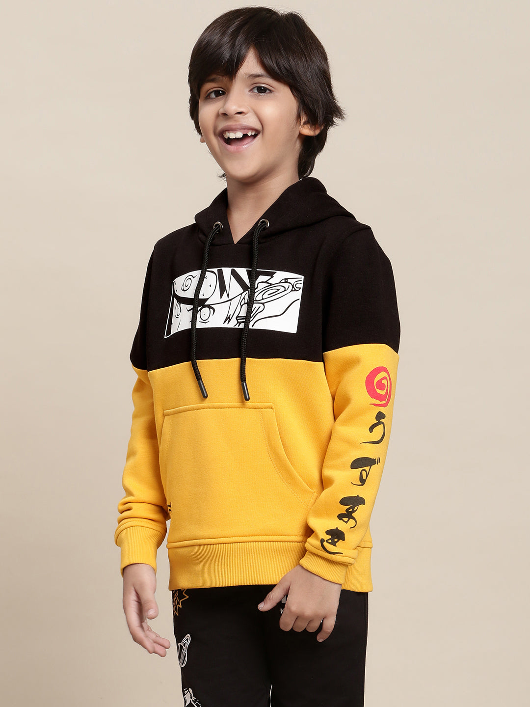 Naruto Yellow Hoodies For Boys