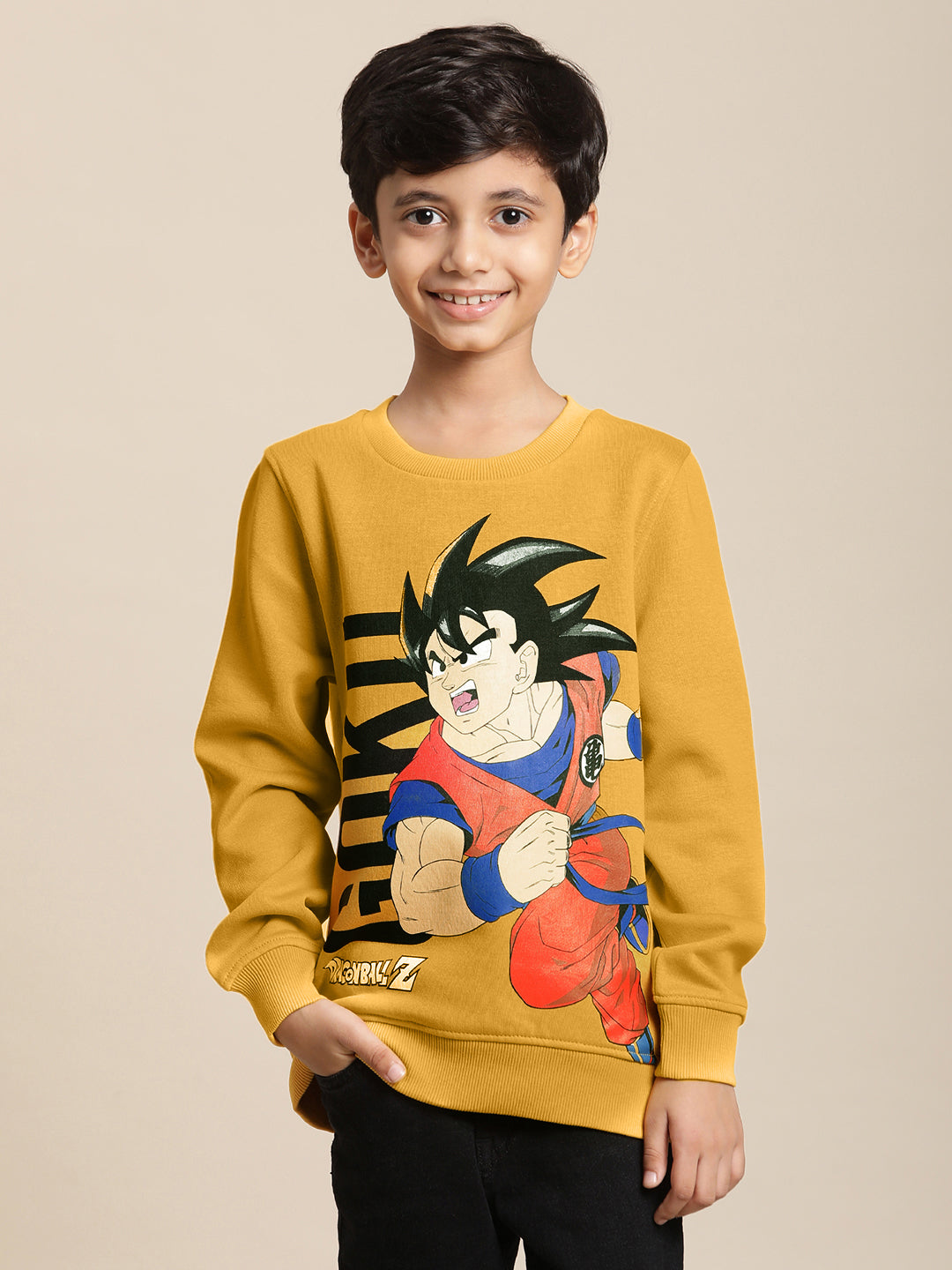 Dragon Ball Z Yellow Sweatshirt For Boys