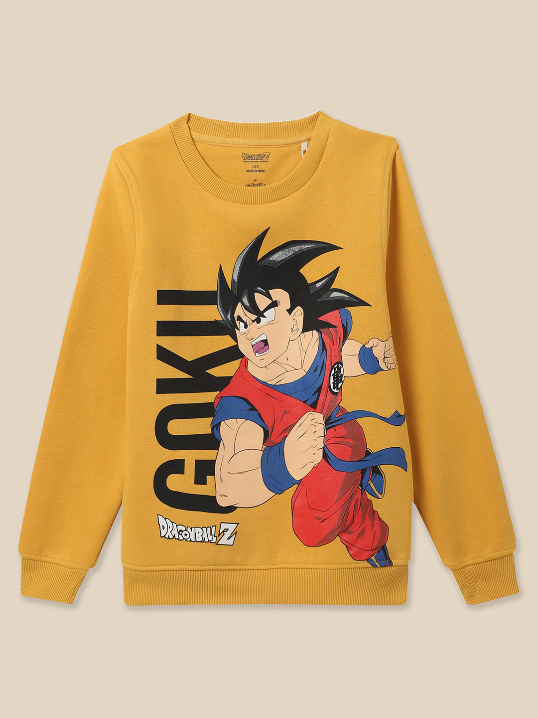 Dragon Ball Z Yellow Sweatshirt For Boys