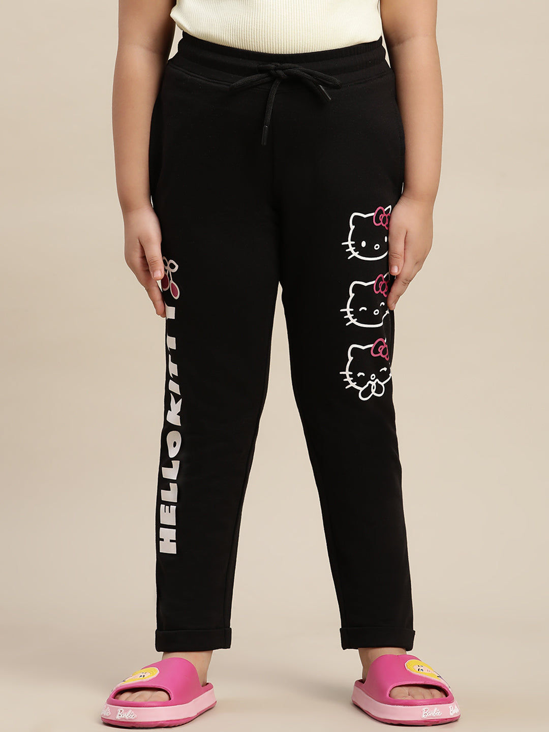 Hello Kitty Black Jogger For Girls