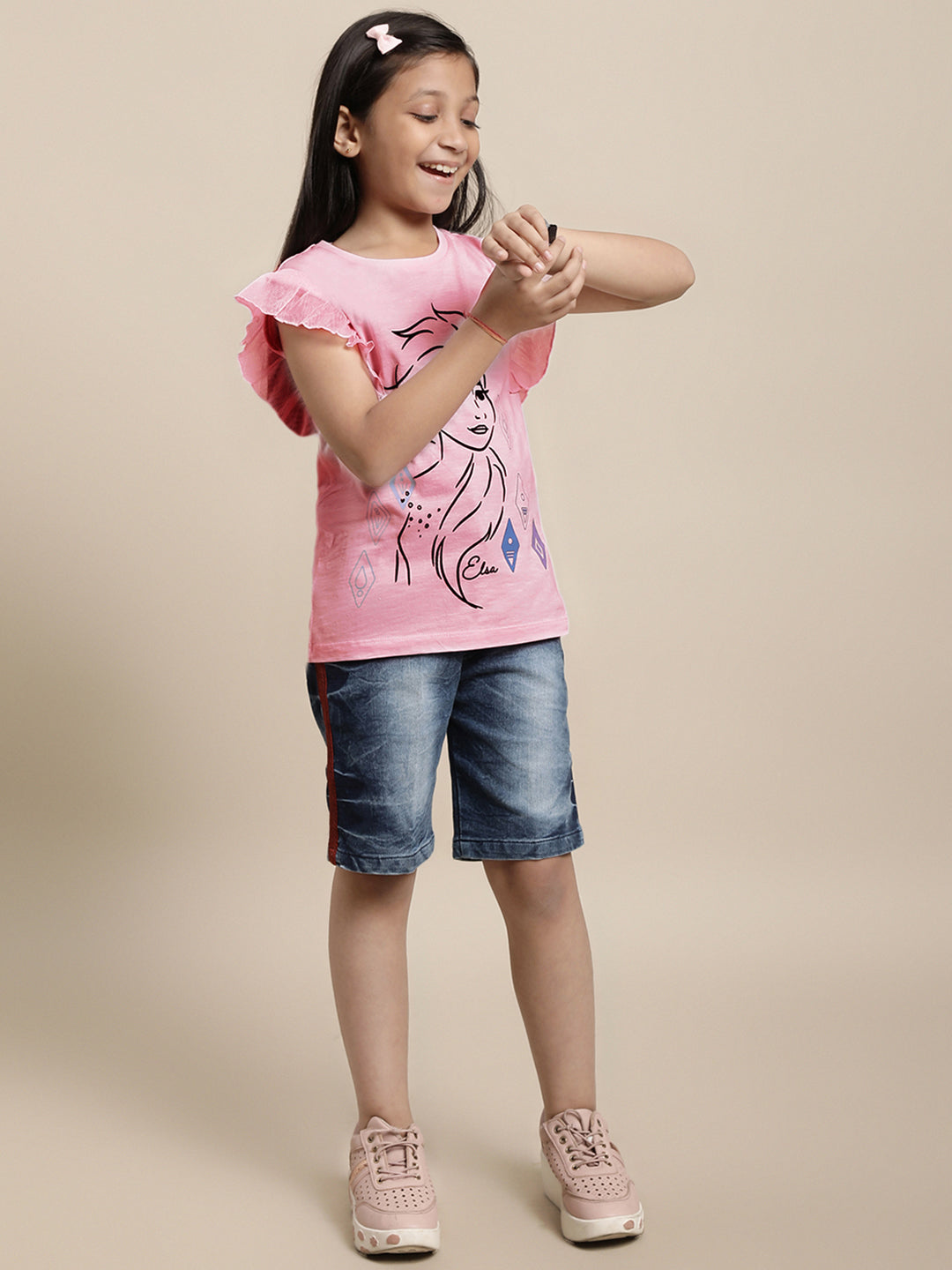 Frozen Pink Tshirt For Girls