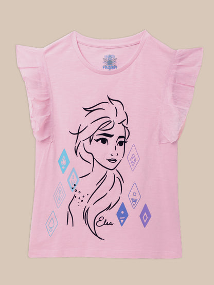 Frozen Pink Tshirt For Girls