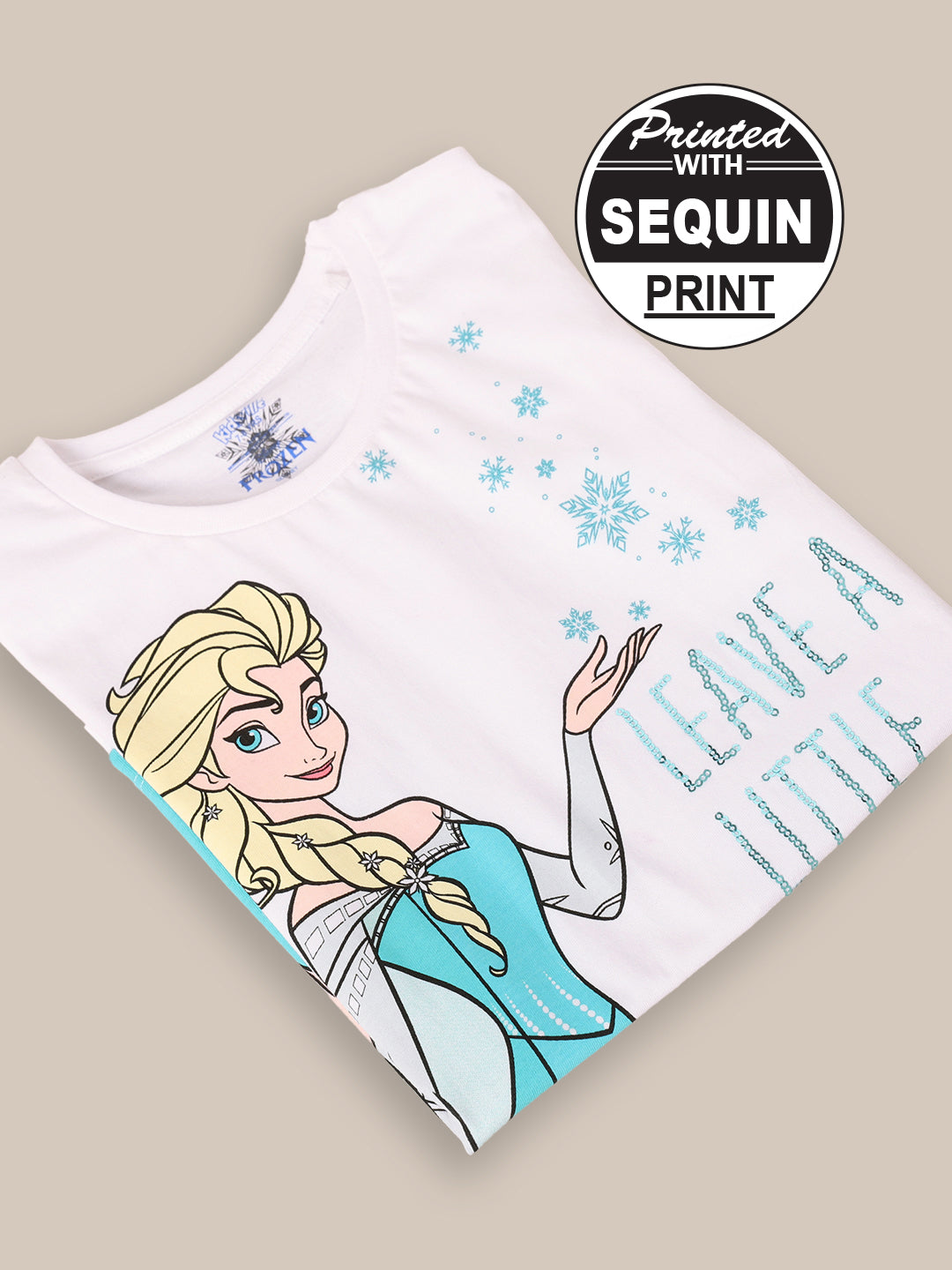 Frozen White Tshirt For Girls