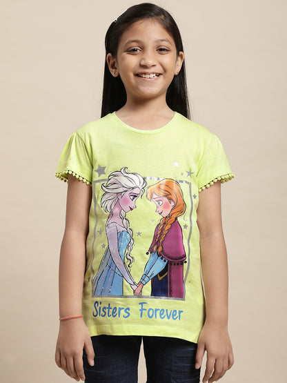 Frozen Green Tshirt For Girls