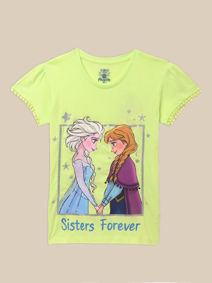 Frozen Green Tshirt For Girls