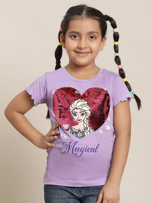 Frozen Violet Tshirt For Girls