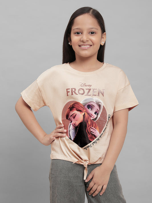 Frozen Brown Tshirt For Girls