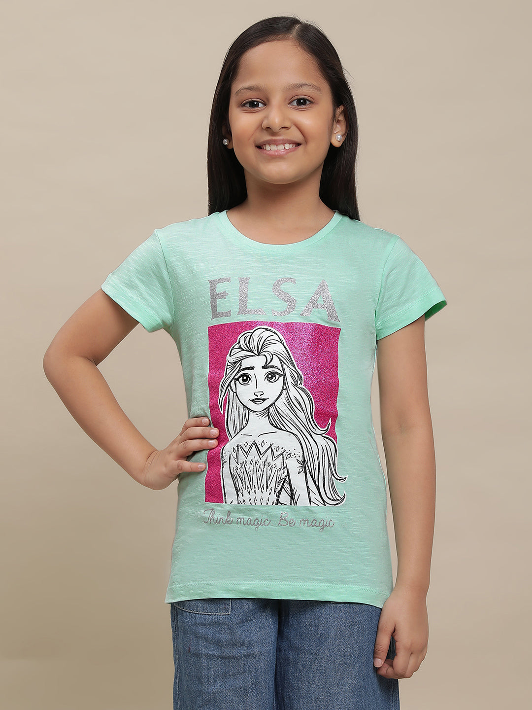 Frozen Green Tshirt For Girls