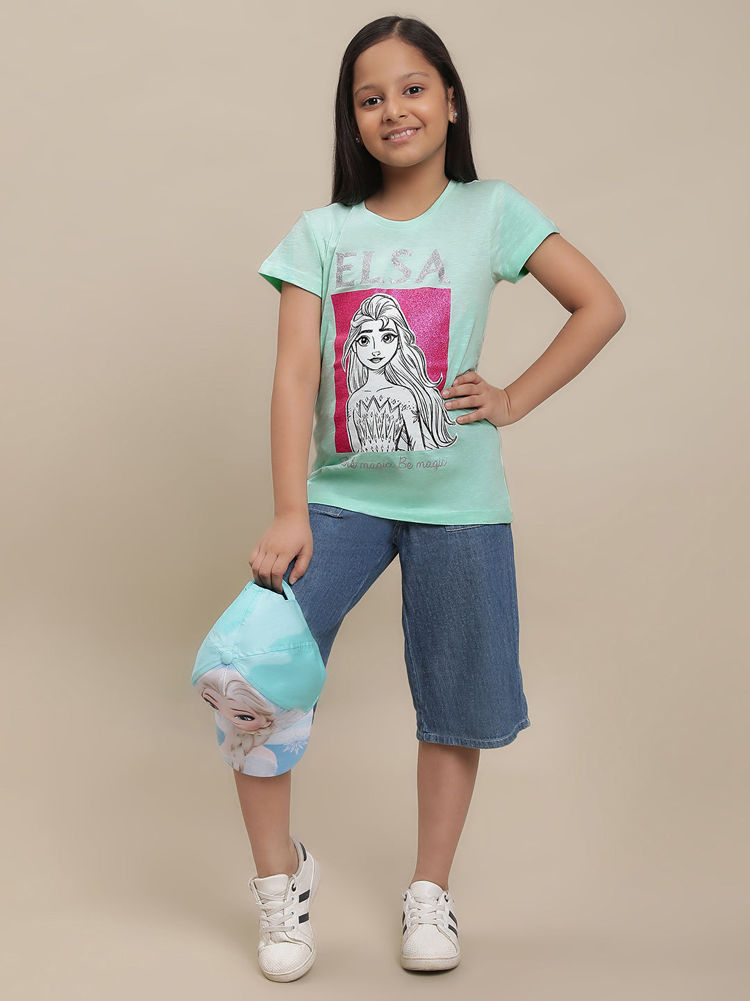 Frozen Green Tshirt For Girls