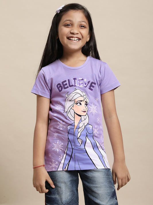 Frozen Violet Tshirt For Girls