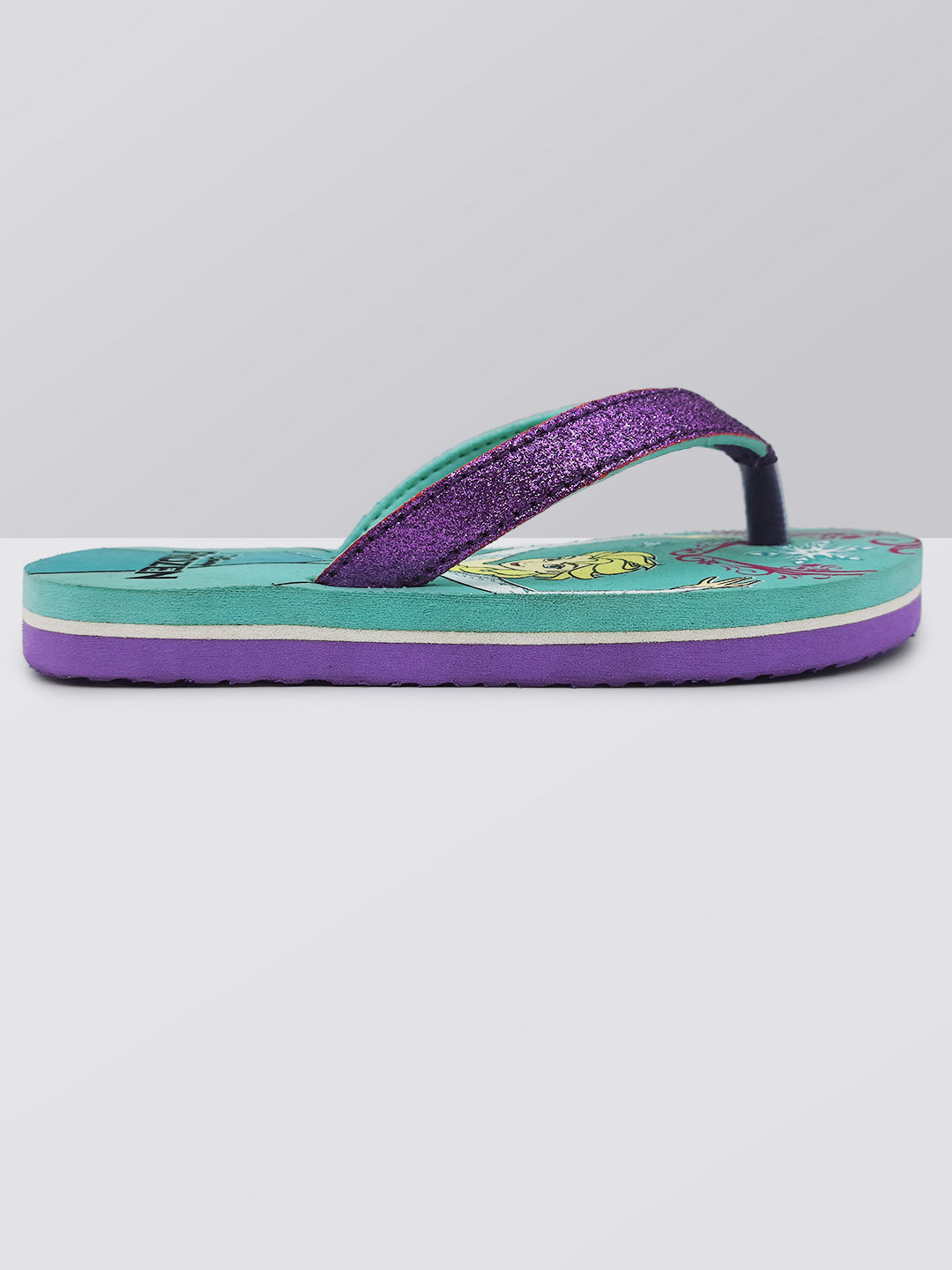 Frozen Teal Flip-Flops For Kids Girls