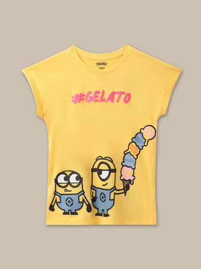 Minions Yellow Tshirt For Girls