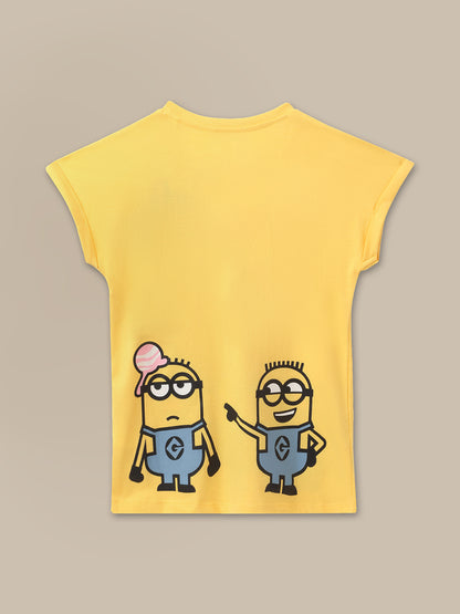 Minions Yellow Tshirt For Girls