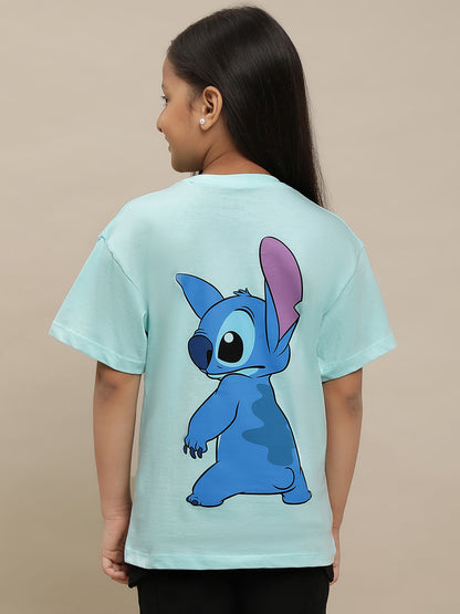 Stitch Blue Tshirt For Girls