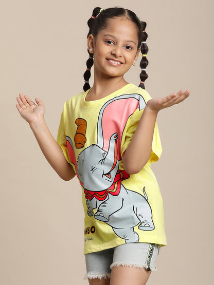 Dumbo Yellow Tshirt For Girls