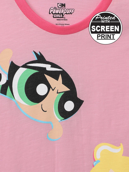 Powerpuff Girls Pink Tshirt For Girls